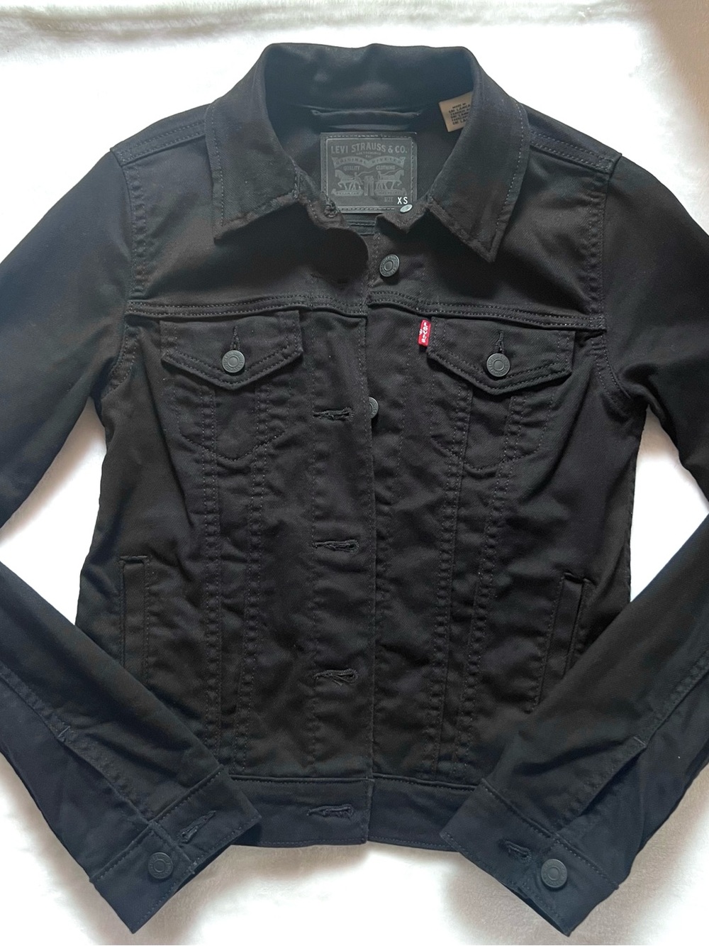 Levi's Black Denim Jacket XS